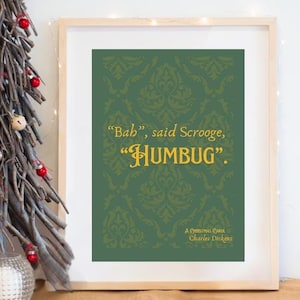 Charles Dickens, A Christmas Carol, Printable Poster