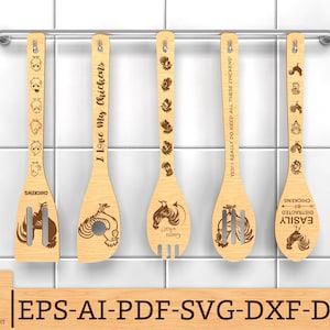 Rooster Wooden Spoons svg, Chicken lovers svg, Kitchen Gift svg, Spoon Engraving Quotes SVG,Gift for Mom,Glowforge svg files,Laser cut files