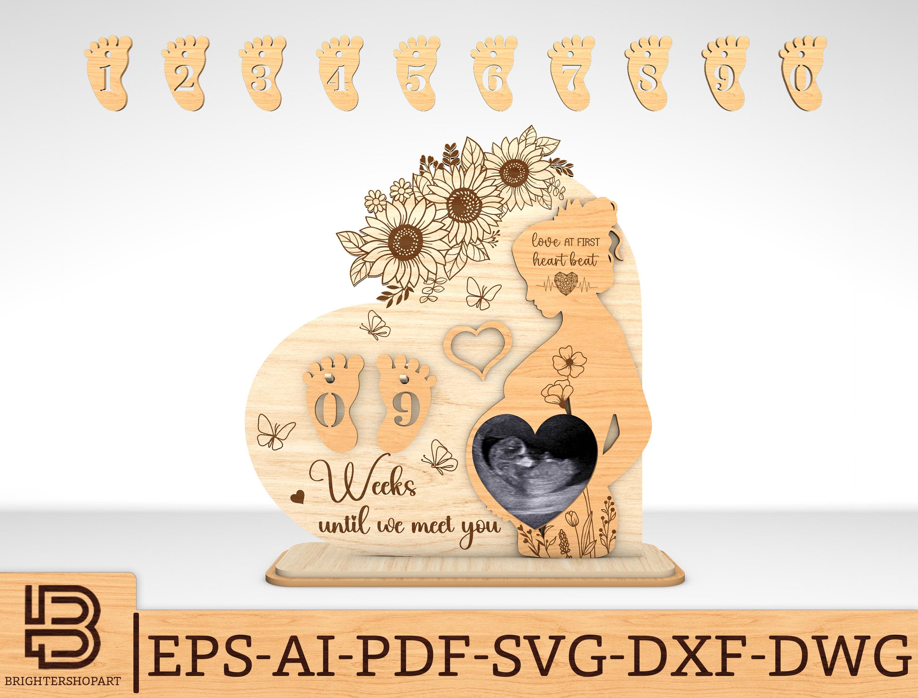 WUSJCOF Moneta Decisionale in Legno (1 pezzo),Regalo per Neo Genitori e Donna Incinta,Idee Regalo Nascita,Battesimo,Baby Shower,Gravidanza,Natale