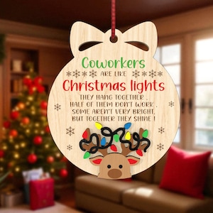 Coworkers Christmas Ornament Cut File Svg, Work Friends Ornament svg, Funny Coworker Ornament svg, Office Holiday Gift svg,  Glowforge File