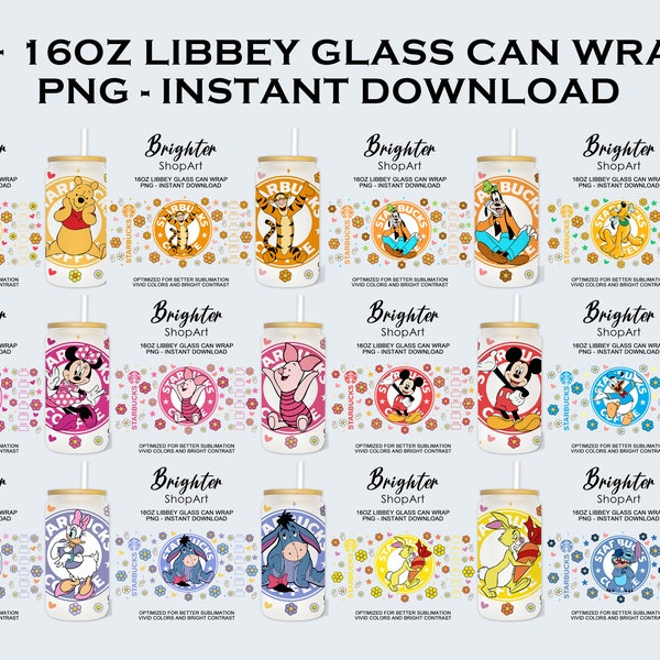 Personnage de dessin animé 16oz libbey can Cartoon PNG, 16oz Glass Can Wrap, 16oz Libbey Can Glass, Catoon kids Tumbler Wrap, Full Glass Can Wrap