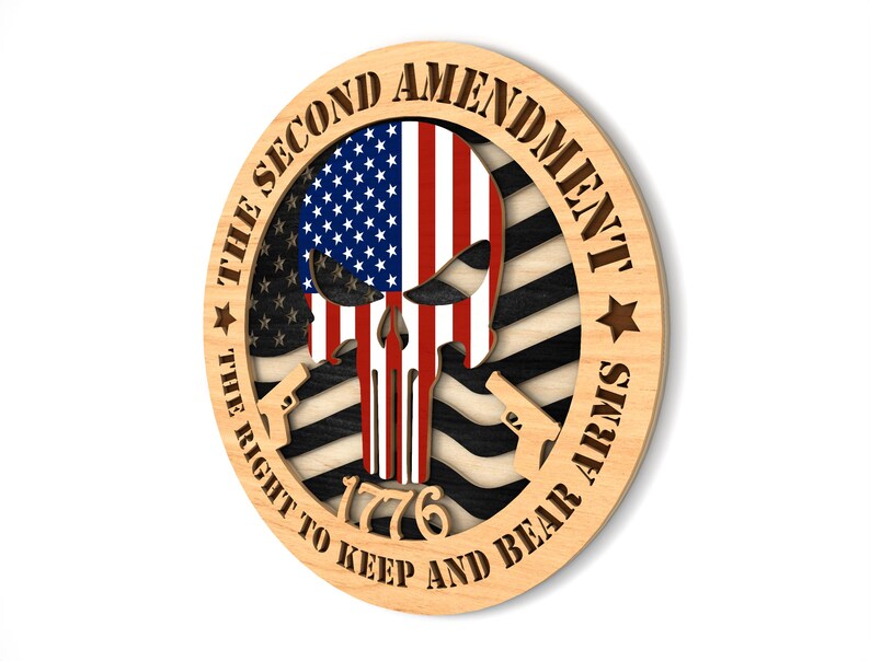 Second Amendment Lettering Multilayer Second Amendment Svg, US Punisher Round Sign Svg, We the ...