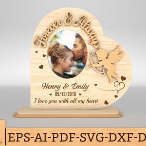 Personalized Couple Hands Together and Forever Sign SVG, Gift for Couple,Anniversary Gifts svg,Valentine Glowforge svg files,Laser cut files