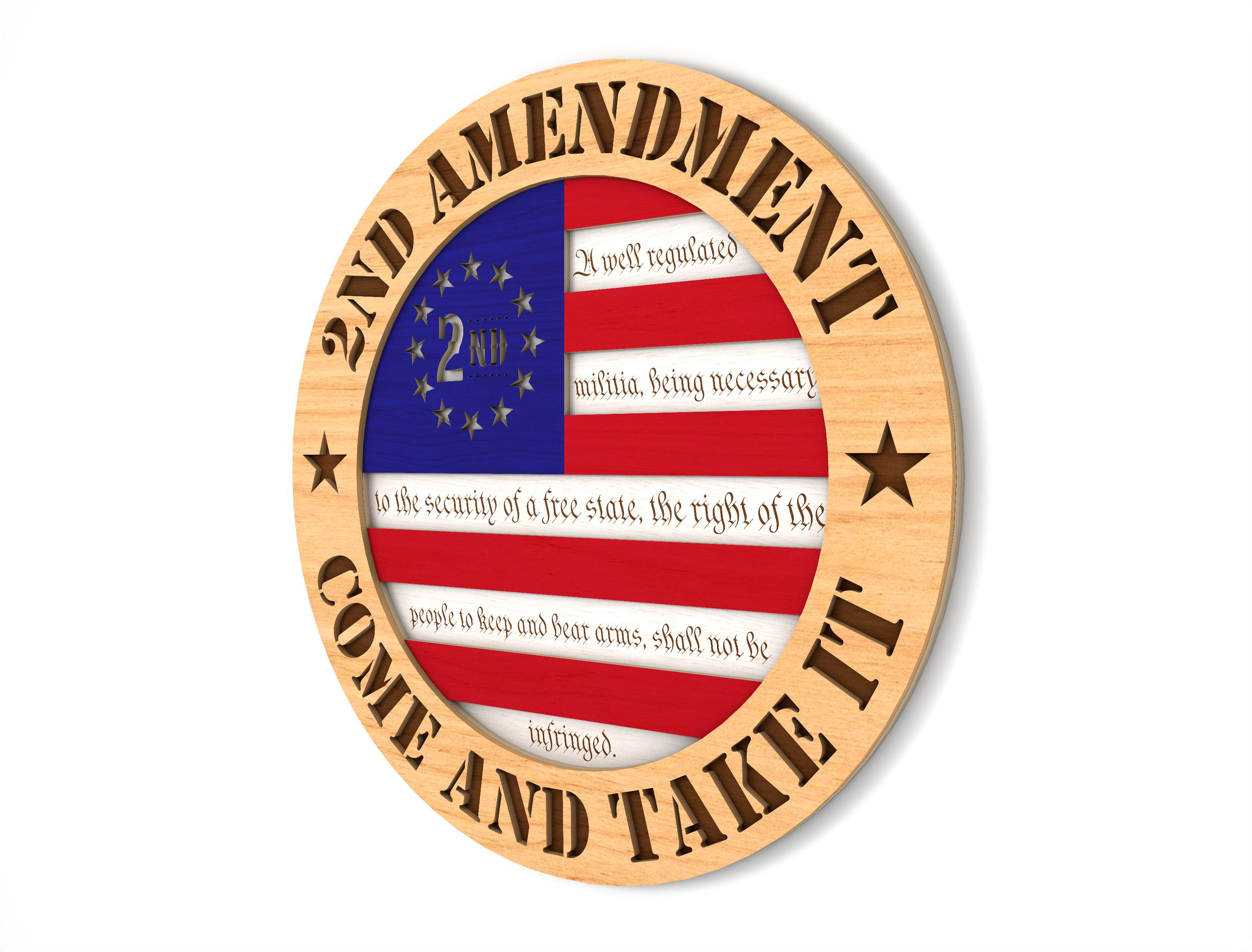 Second Amendment Lettering Multilayer Second Amendment Svg, US Punisher Round Sign Svg, We the ...