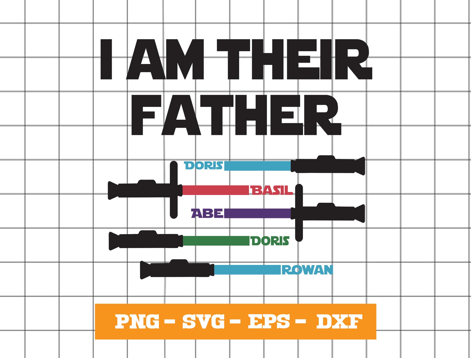 Personalized I Am Their Father Svg Light Sabers Svg - Etsy Ireland