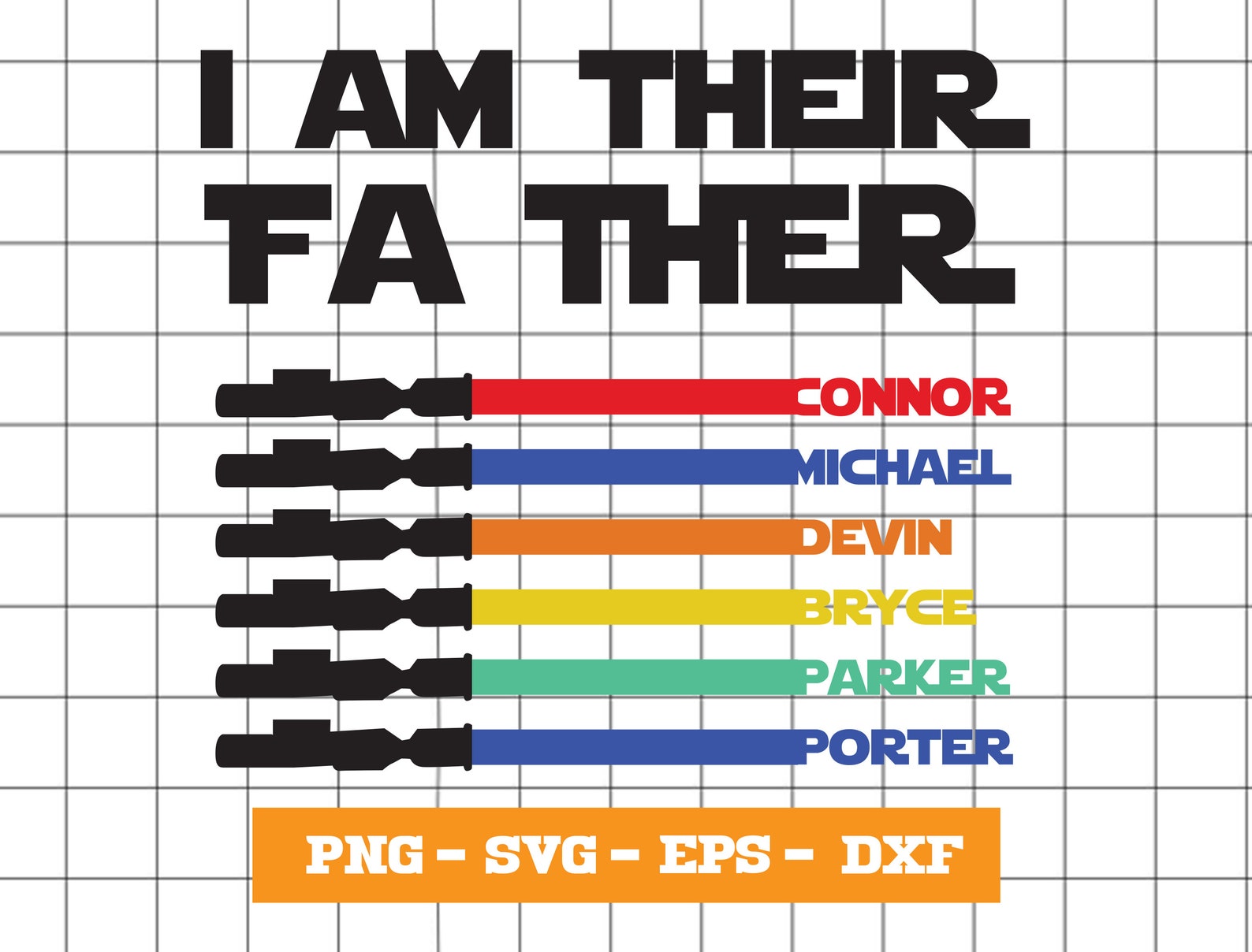 Personalized I Am Their Father Svg Light Sabers Svg - Etsy Canada
