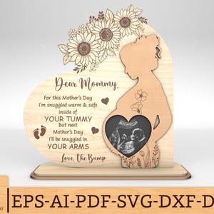 Spersonalizowany znak na brzuszek dziecka SVG, ciężarna mama SVG, prezent dla mamy, dzień matki SVG, prezenty na dzień matki SVG, pliki SVG Glowforge, pliki cięte laserowo