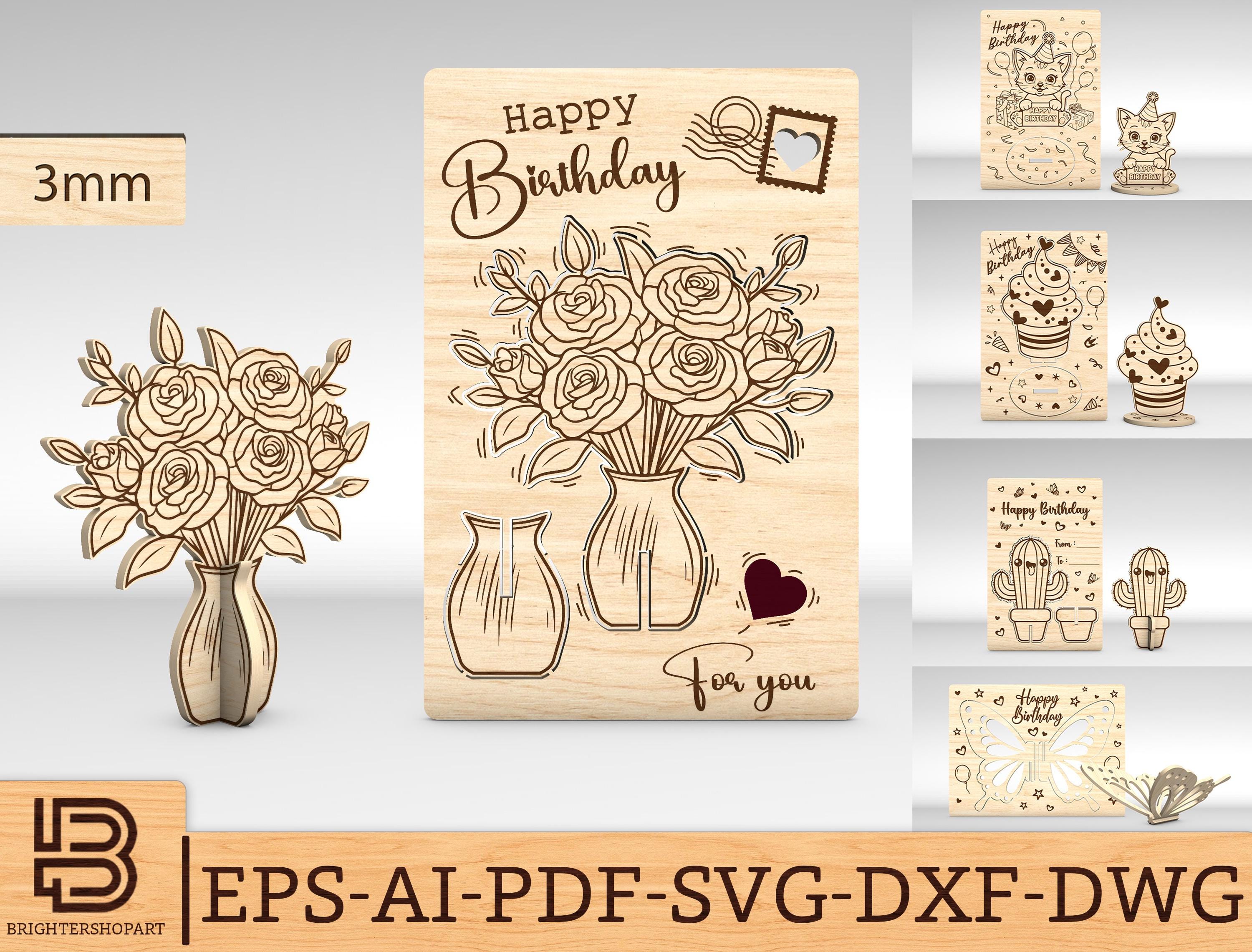 Buon compleanno legno regalo compleanno in legno Card - Cina Carte compleanno in legno e carta regalo prezzo