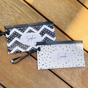 Wipes Wallet | Personalised reusable wipe carrier | Portable Wipe holder