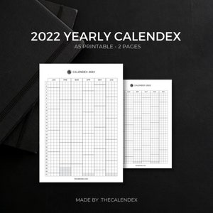 2022 カレンダー // 印刷可能なカレンダー 2022 // バレットジャーナル カレンダー 2022 // A5 印刷可能なカレンダー 2022 // 即時ダウンロード