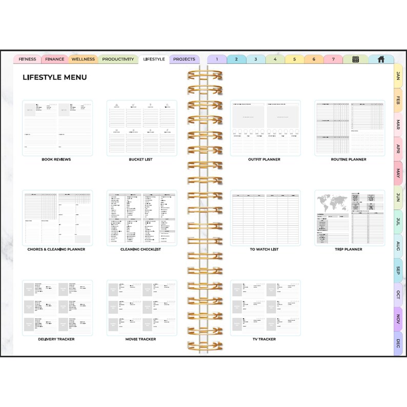 Printable 2023 Digital Planner and Journal Designed for Etsy
