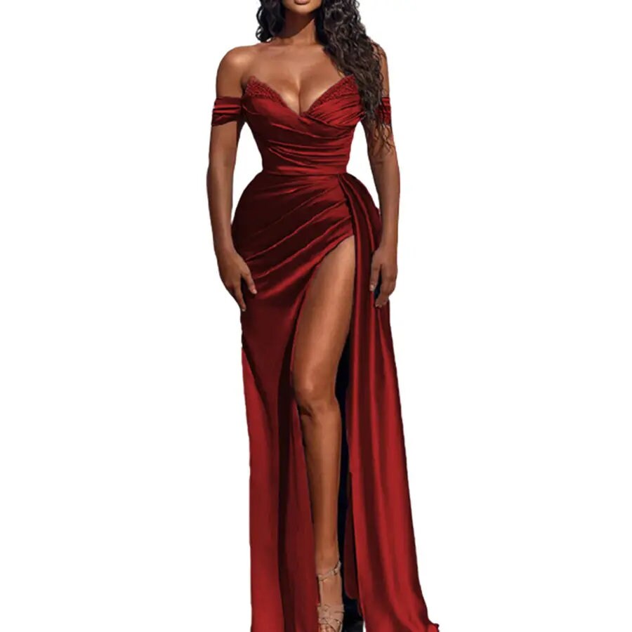 Red Side Slits Dress – VÉV COLLECTIONS