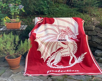Drachen Meditationsdecke | Drachenenergie | Schutz | Kuscheldecke