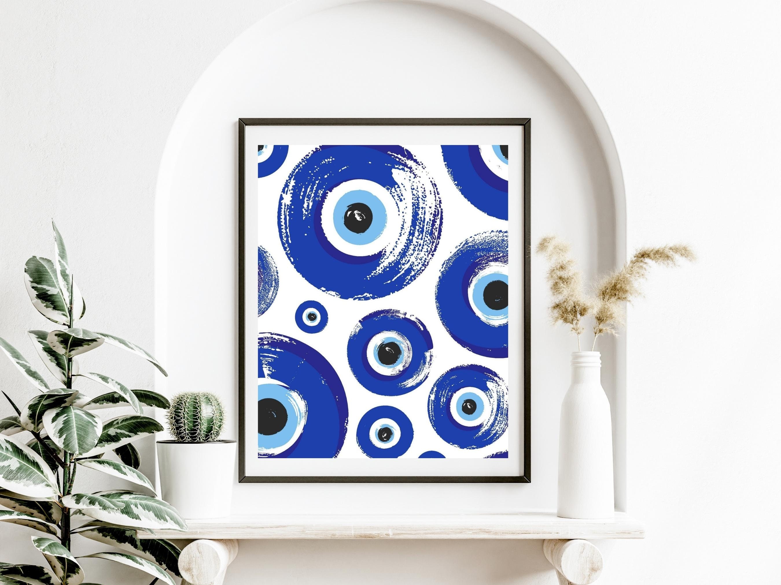 Evil Eye Wall Art LED Art Illuminated Round Display Artwork Blue Abstract  Wall Decor Acrylic Wall Art Blue Mandala Art Christmas Gifts buy at the  best price with delivery – uniqstiq