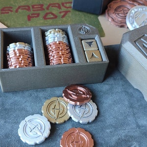 STL Jeu de SABACC de voyage jeu de cartes inspiré de Star Wars Fan Art fichier stl pour l'impression 3D Lonely Droid Comptoir