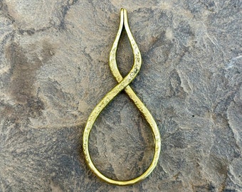 Handmade Solid Brass ANKH Keychain. Keyring with Unique Locking Design. Hand Hammered Strong and Durable Key Ring. Cool Key Chain.