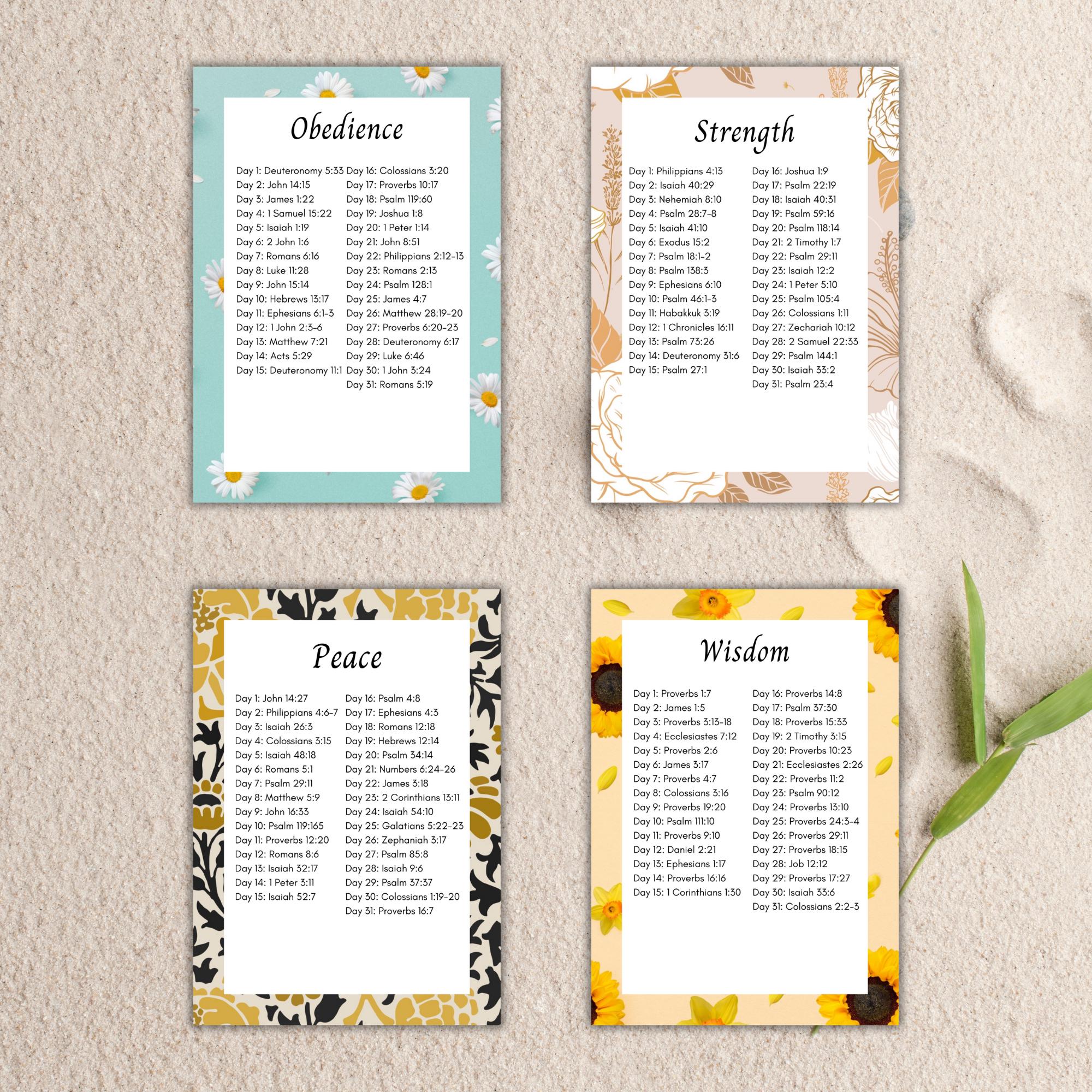 Scripture Writing Plan Printable – 12-month Bible Study & Scripture ...