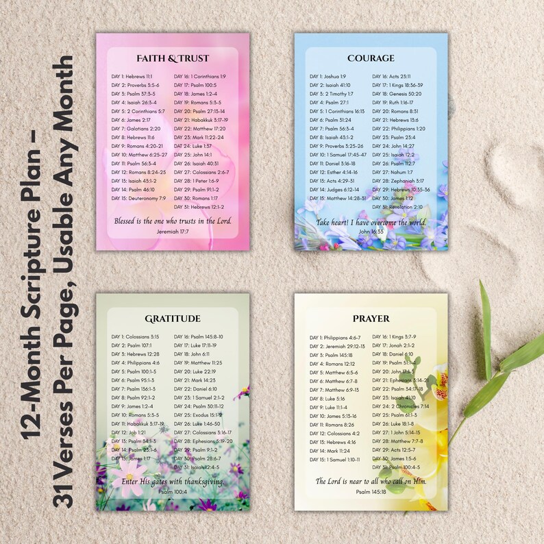 Scripture Writing Plan Printable – 12-month Bible Study & Scripture ...