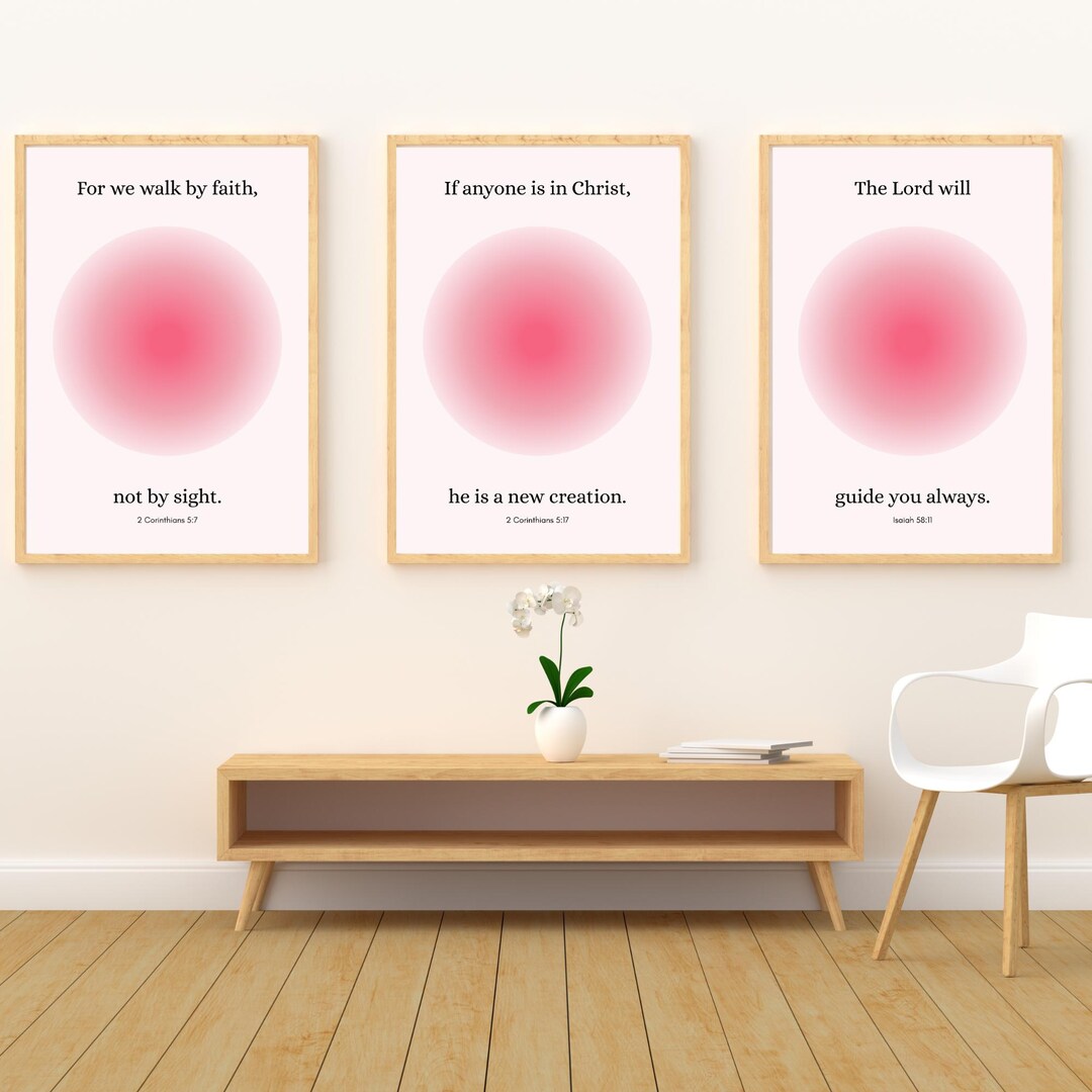 Minimalist Christian Wall Art Printable Set of 3 – Neutral Bible Verse ...