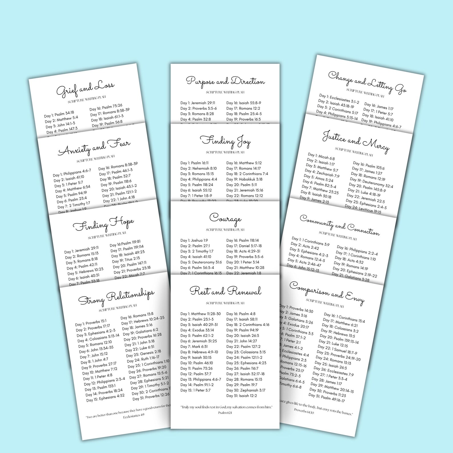 Scripture Writing Plan for Hard Times, 12 Month Bible Verses for ...