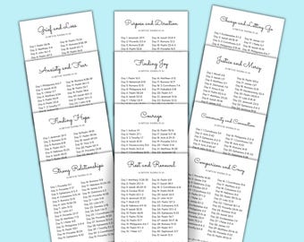 Scripture Writing Plan for Hard Times, 12 Month Bible Verses for Anxiety, Grief & Fear, Topical Devotional for Women, Christian PDF