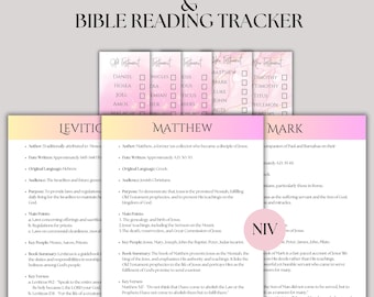Bible Study Guide Printable All 66 Books, Old Testament New Testament Summary PDF, Biblical Overview Reference Sheet, Digital Download