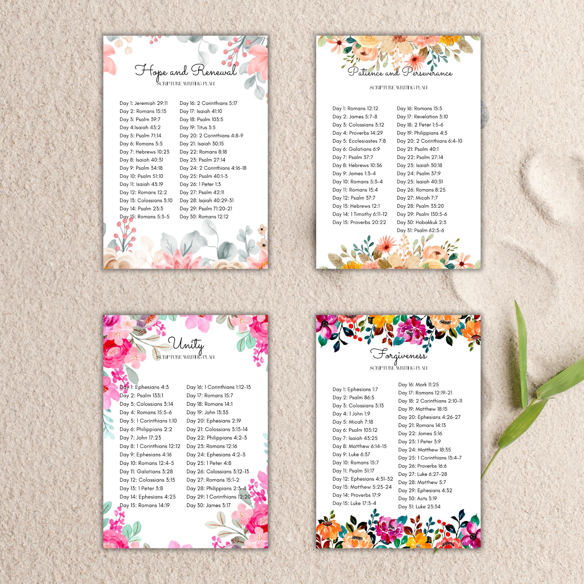 2026 Bible Reading Challenge Printable, New Year Scripture Writing Plan ...