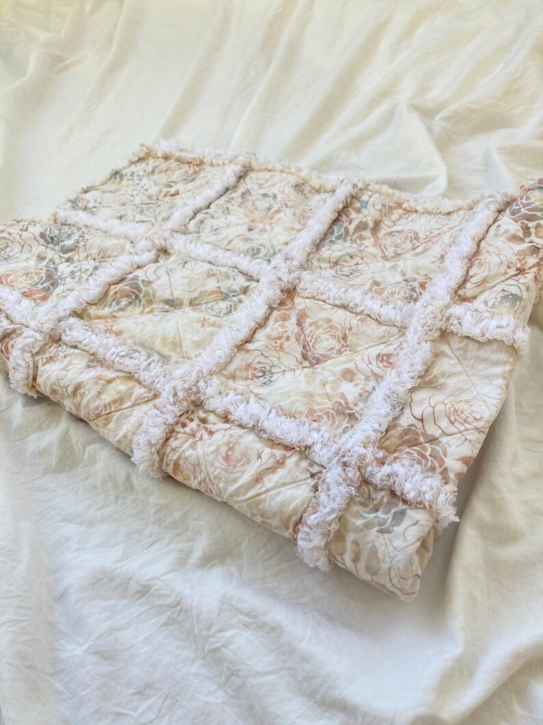 Blanket, Handmade, Vintage Aesthetic, Roses, Batik, Newborn