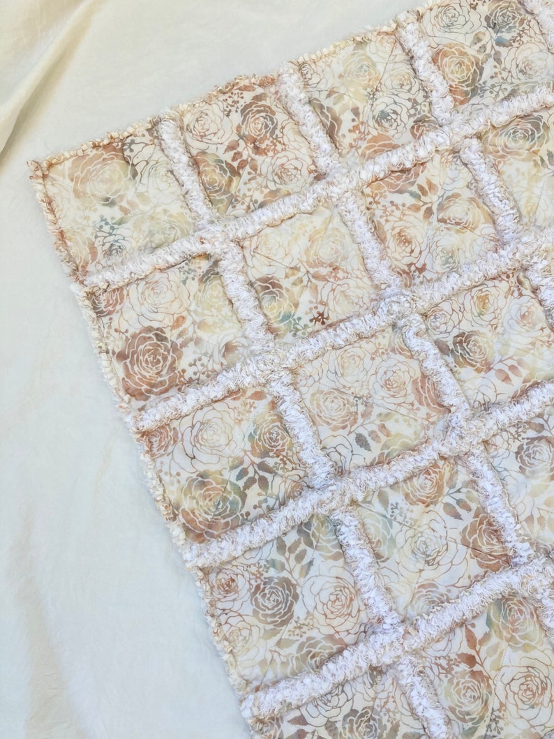 Blanket, Handmade, Vintage Aesthetic, Roses, Batik, Newborn