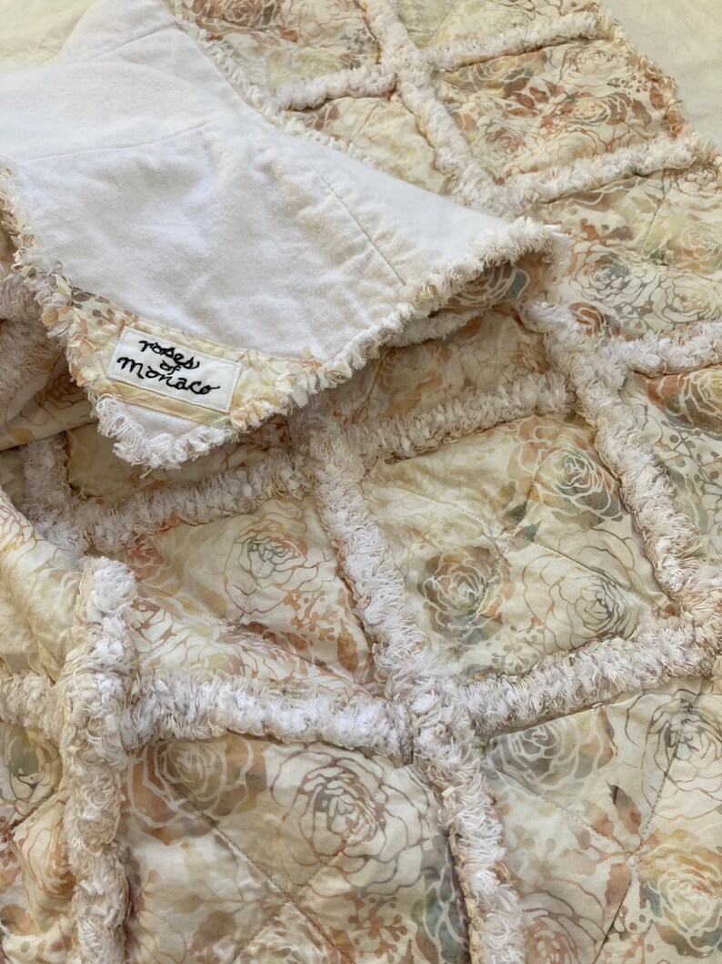 Blanket, Handmade, Vintage Aesthetic, Roses, Batik, Newborn