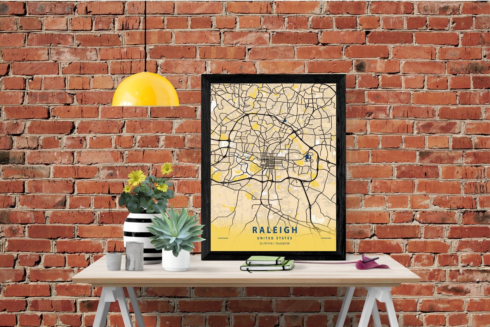 Raleigh Map Printable, North Carolina City Wall Art, Raleigh NC Map