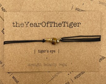 Year of the Tiger Crystal Bracelet Tiger's Eye | Gemstone Bracelet | Minimalist | Boho | Witchy | Wish Bracelet