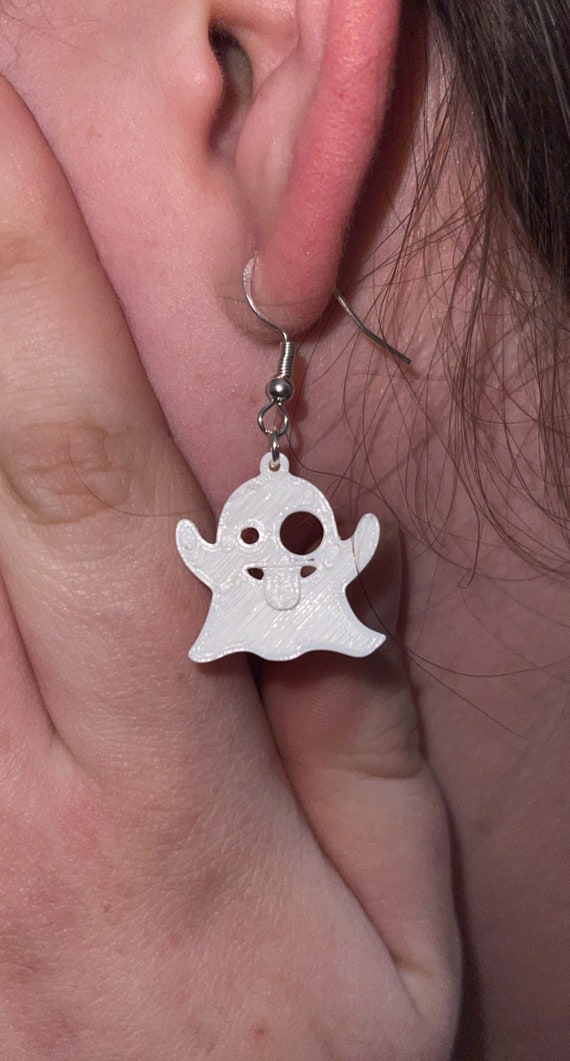Orecchini A Forma Di Fantasma In Argento 925 - Piccoli E Originali, In Confezione Regalo - 2
