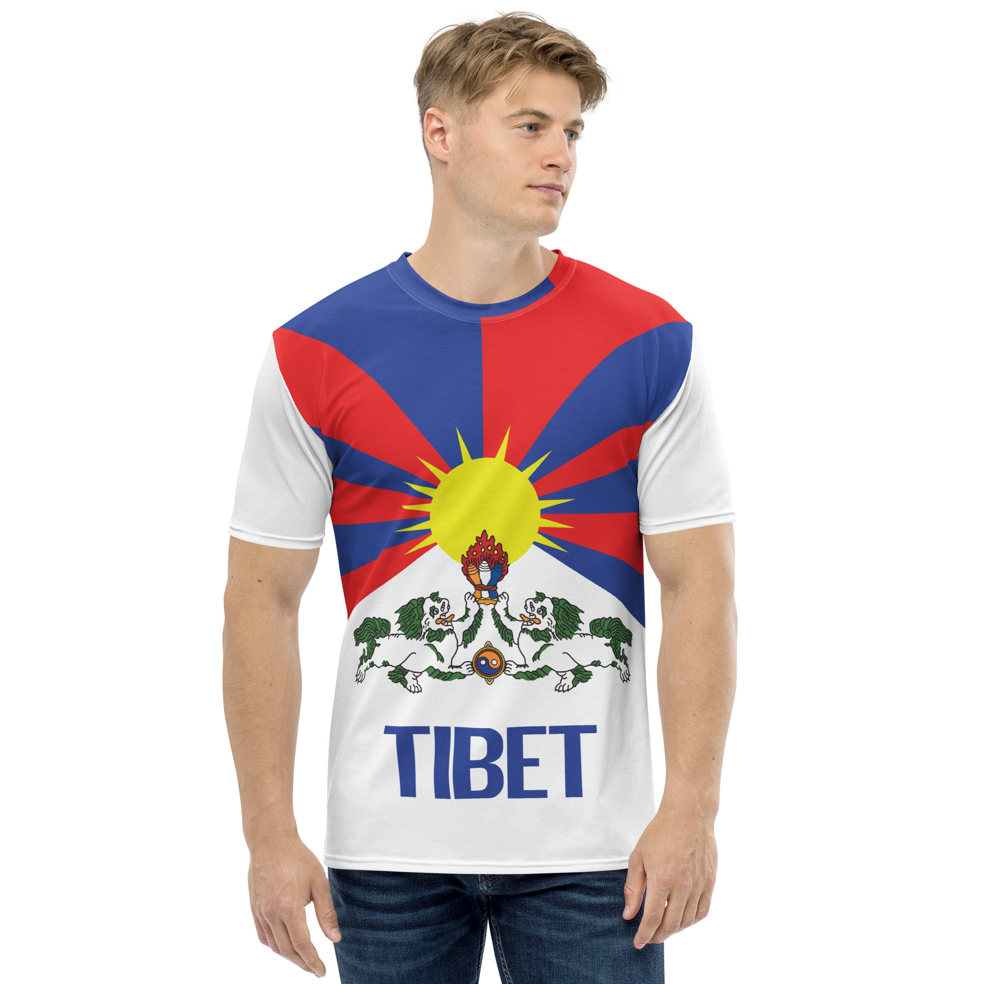 Drapeau Tibétain E Moji - Drapeau du Tibet' T-shirt Homme