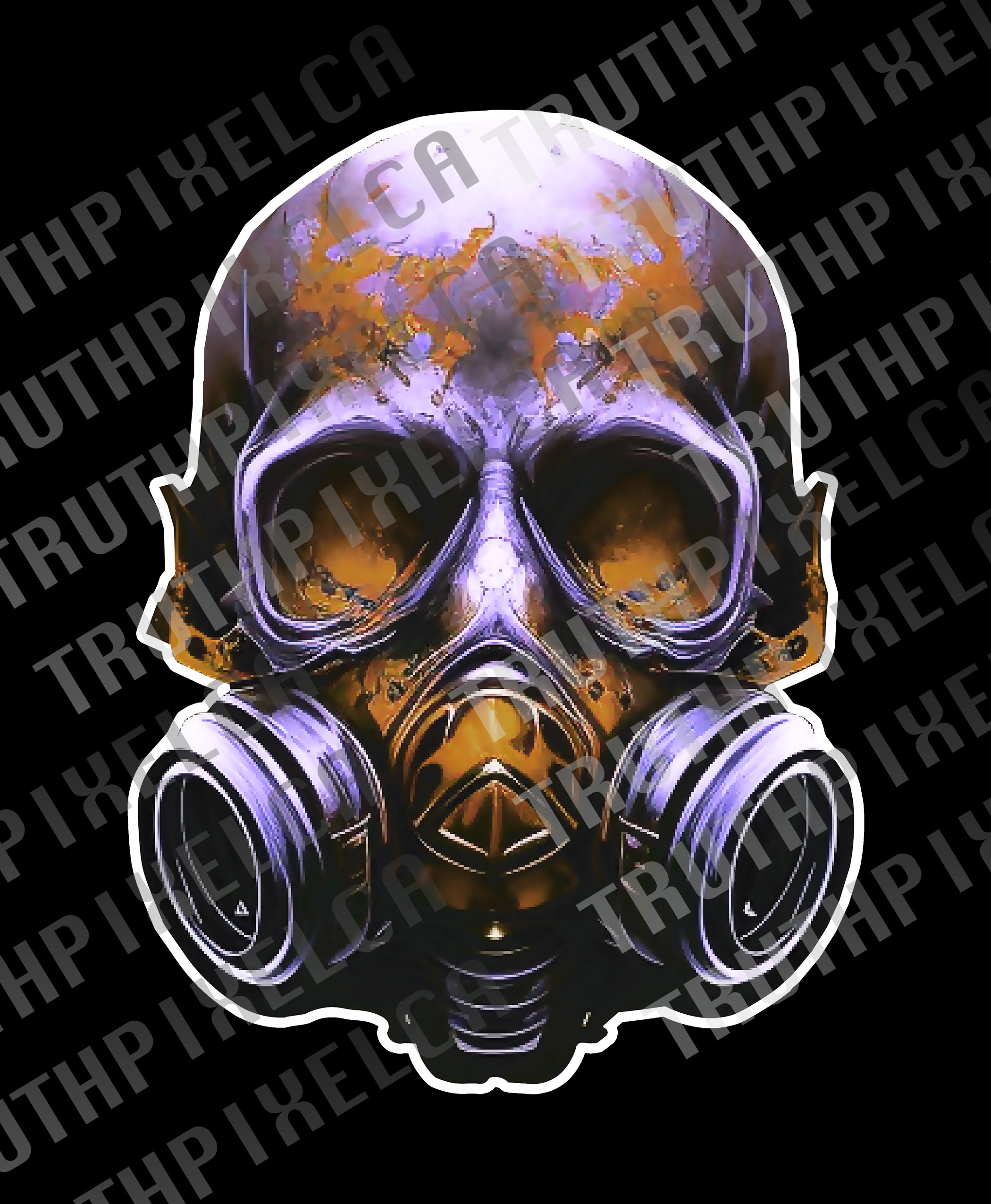 graffiti gas mask skulls