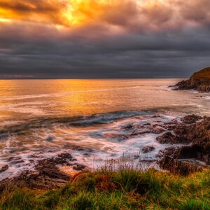 Fire in the Sky - Printable Photography - North Devon Sunset - Hi-Res Quality Image - Print on your Chosen Items - Instant Digital Download