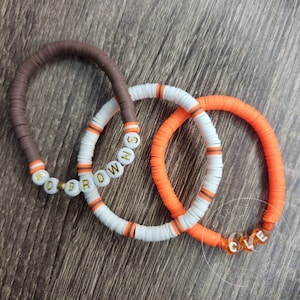 Go Browns | Cleveland Browns | Browns| Personalized Name Bracelets | Custom Bracelet