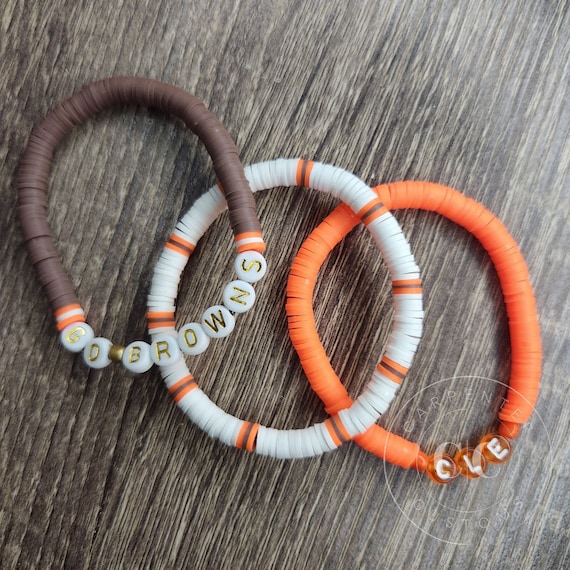 Go Browns Cleveland Browns Browns Personalized Name Bracelets Custom Bracelet Etsy Ireland
