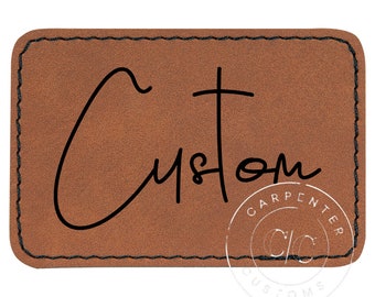 Custom Engraved Leather Patch | Personalized Patch