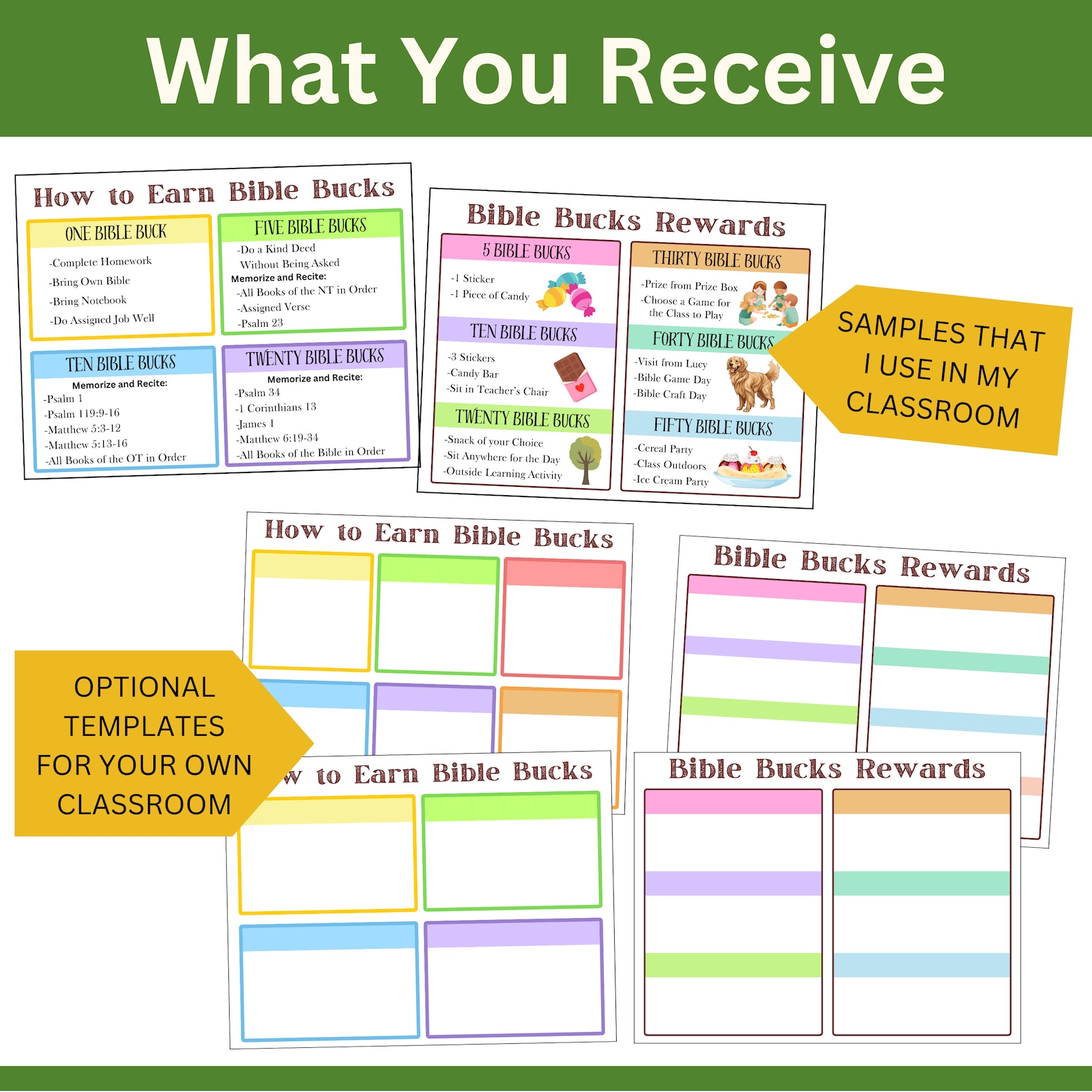Bible Bucks | Sunday School Incentive | VBS | Christian School Reward ...