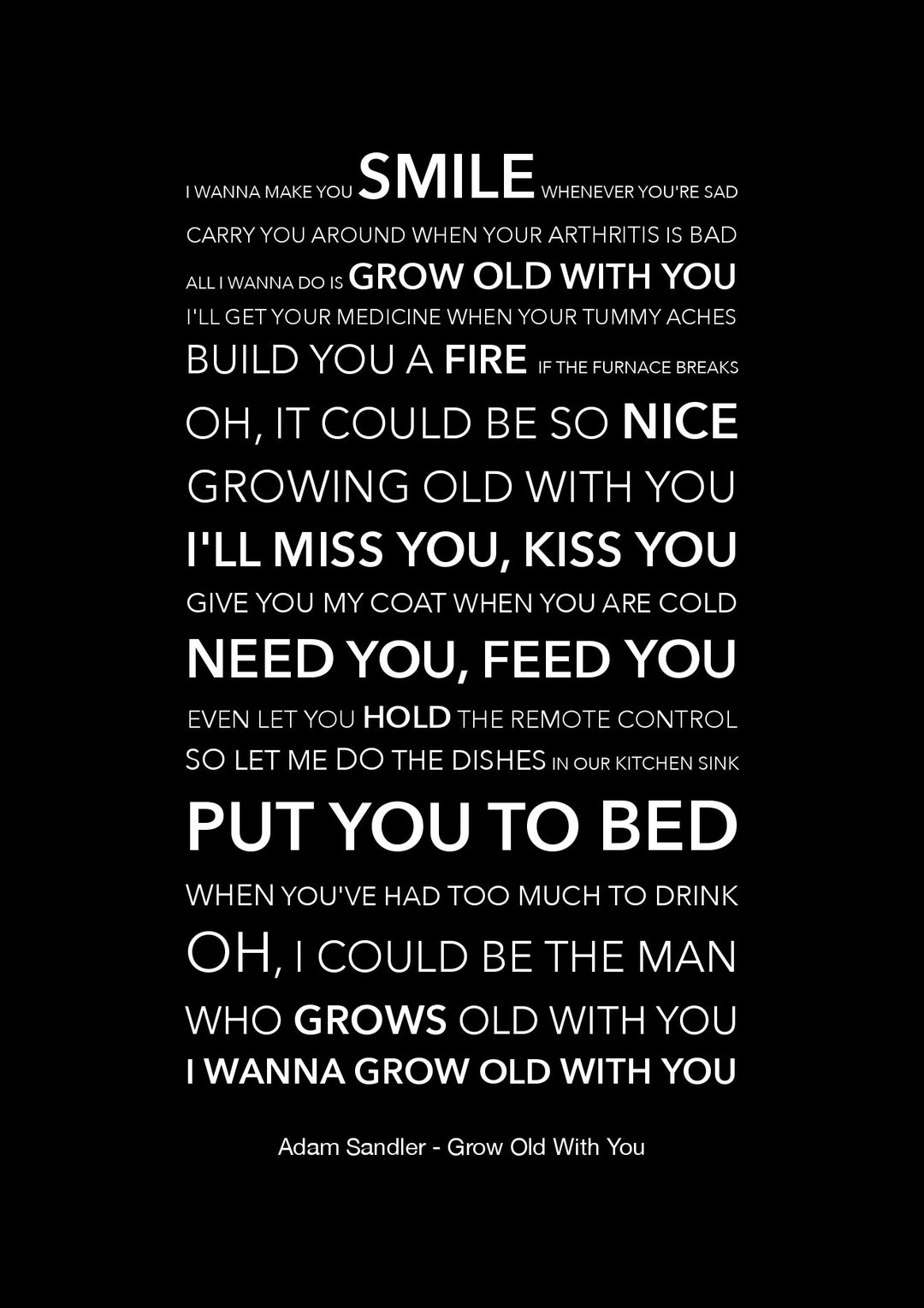 I Wanna Grow Old With You (Tradução) - Adam Sandler - VAGALUME