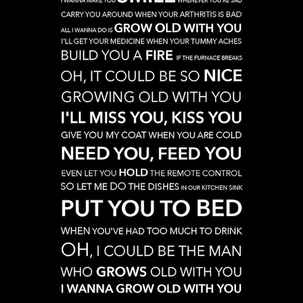 Grow Old With You Etsy