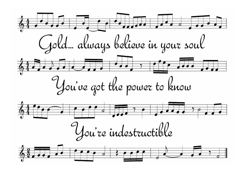 Spandau Ballet Gold Song Sheet Poster A4 Size Etsy