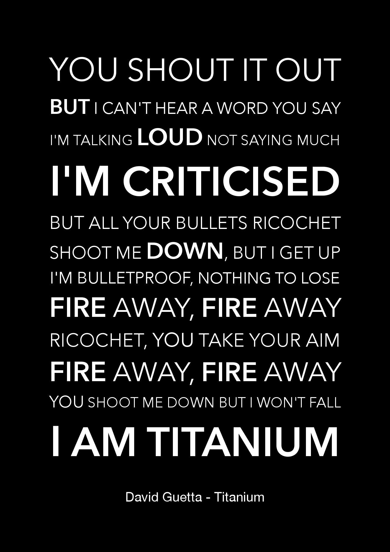 David Guetta Titanium Lyrics