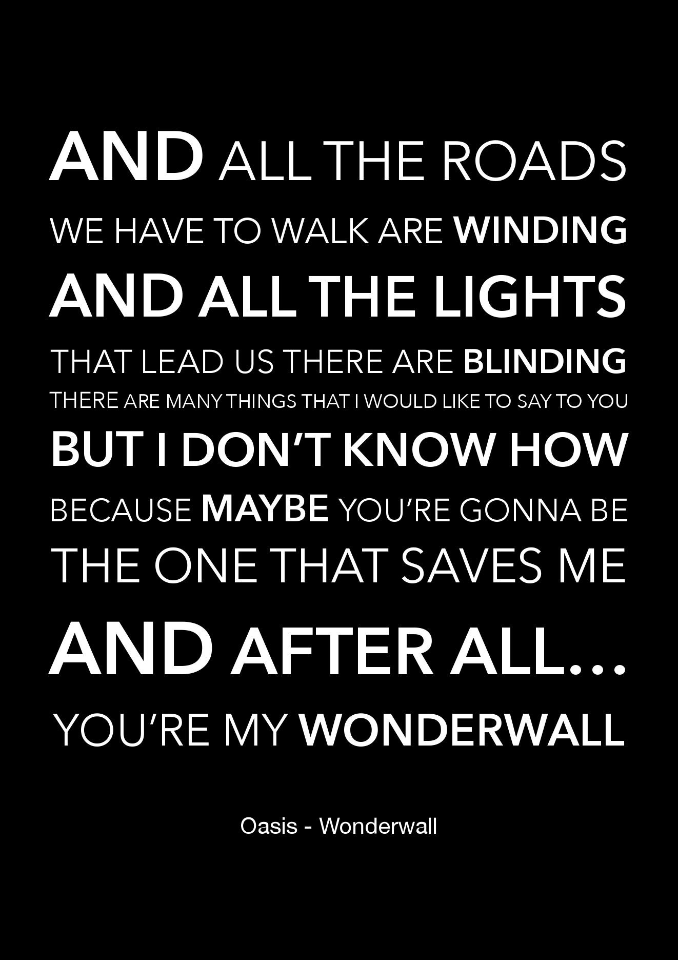 Wonderwall Lyrics -