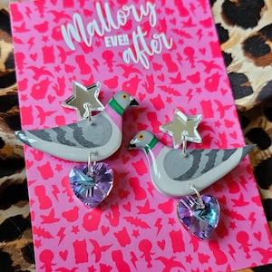 Pigeon Earrings