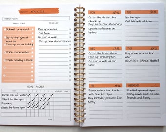 The New A5 Spiral Planner/Notebook with Personalisable touch screen Stylus Pen