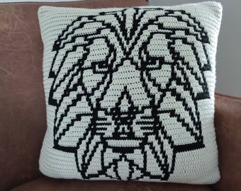 Lion Cushion - Overlay Mosaic Crochet - ENG/NL - Pattern only - PDF download