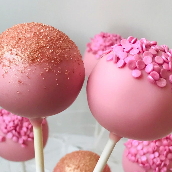 Rose gold and pink themed Cake Pops - Main Image