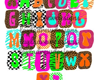 Funky Alpha Set | Alphabet PNG Set